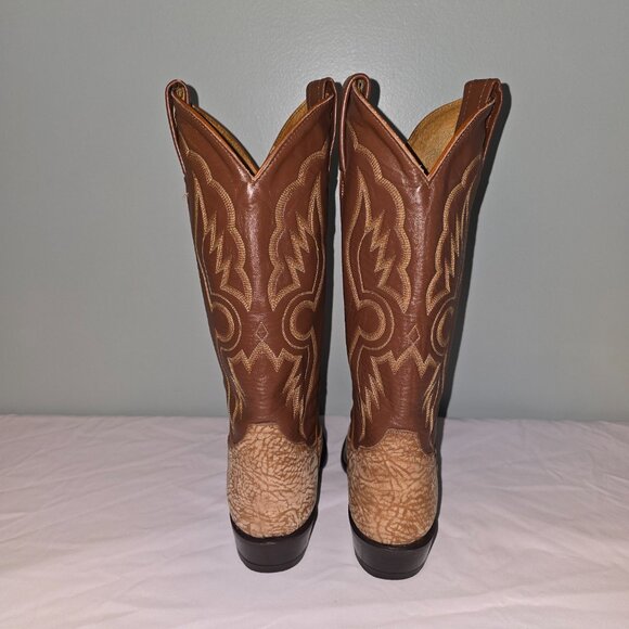 Women's Vintage Tony Lama Western Boots, Style X62615, Brown/Tan, W Size 6.5 - Picture 4 of 9